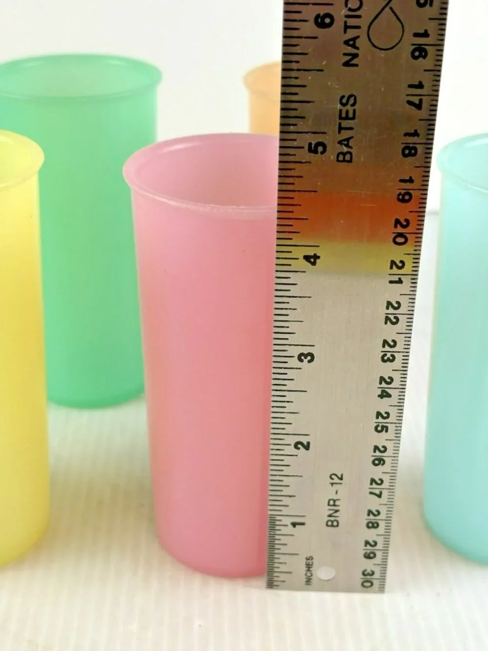 Vtg Tupperware 6 Ounce Pastel Juice Cups Small Tumblers #117 - Set of 5